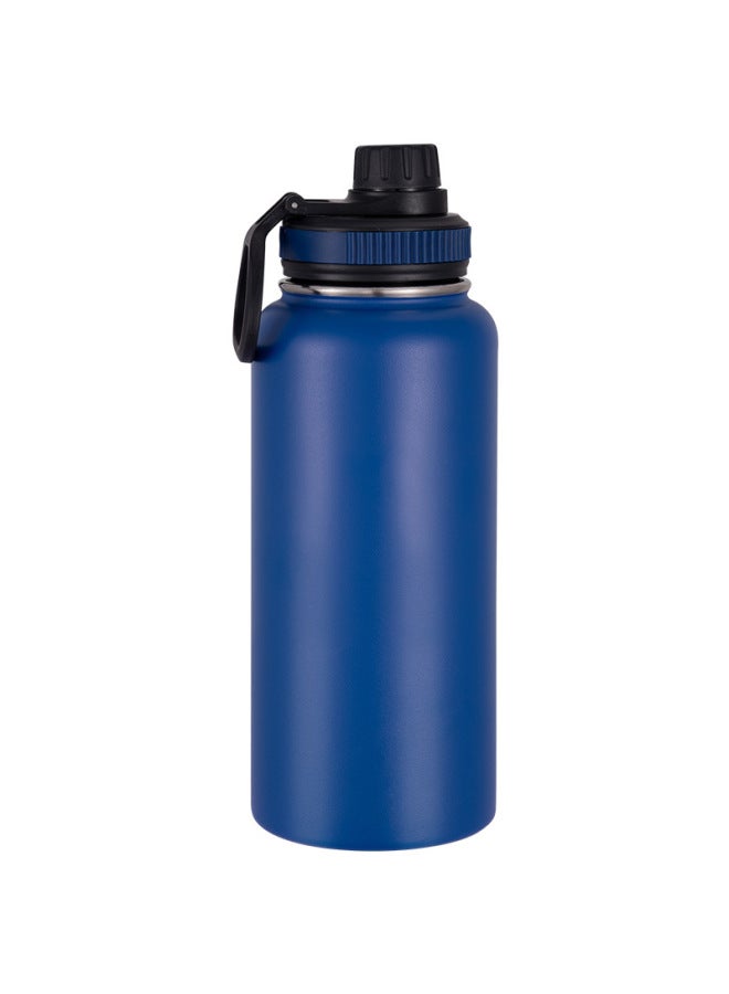 Dark Blue 304 Stainless Steel 32oz Space Pot Vacuum Sports Bottle Large Capacity Riding Insulation Kettle Printable Logo