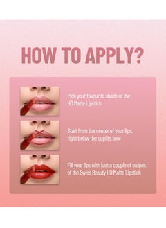 Swiss Beauty Swiss Beauty Be Bare Beautiful HD Matte Lipstick Set of 2  - Image 4