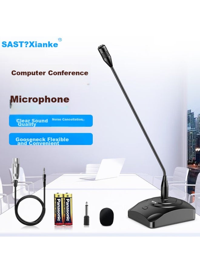 Sast Ok-31 Computer Microphone, Condenser Microphone, Conference Microphone, Broadcast Microphone, Desktop Wired Gooseneck Microphone, Training Microphone, Computer Desktop Microphone For Online Cl, Gaming, Voice Chat, 3.5 Version - Image 1
