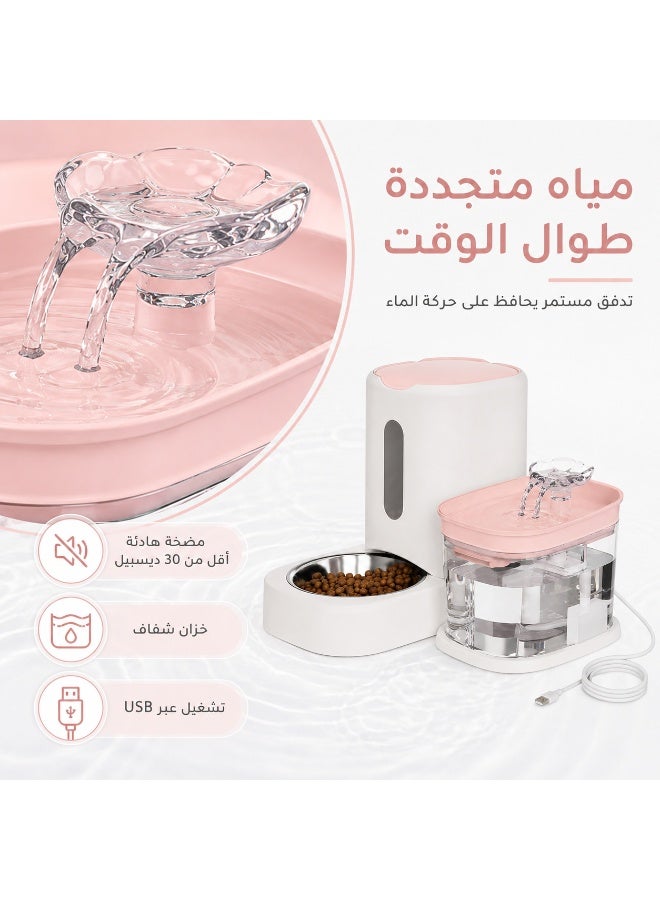 2-in-1 Automatic Pet Food Dispenser & Water Fountain – 3.6L Food & 1.8L Water Capacity – Quiet Pump, USB Powered & Easy to Clean - Image 2