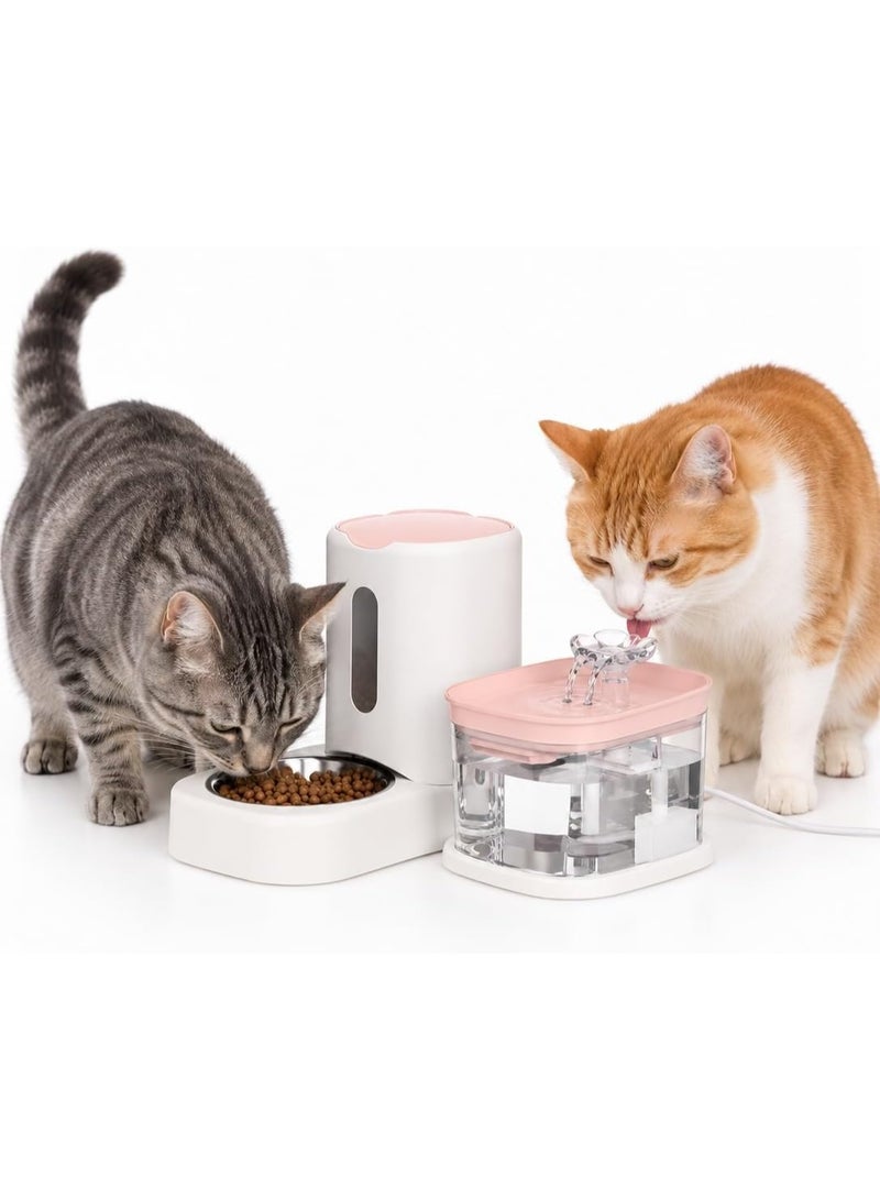 2-in-1 Automatic Pet Food Dispenser & Water Fountain – 3.6L Food & 1.8L Water Capacity – Quiet Pump, USB Powered & Easy to Clean - Image 1