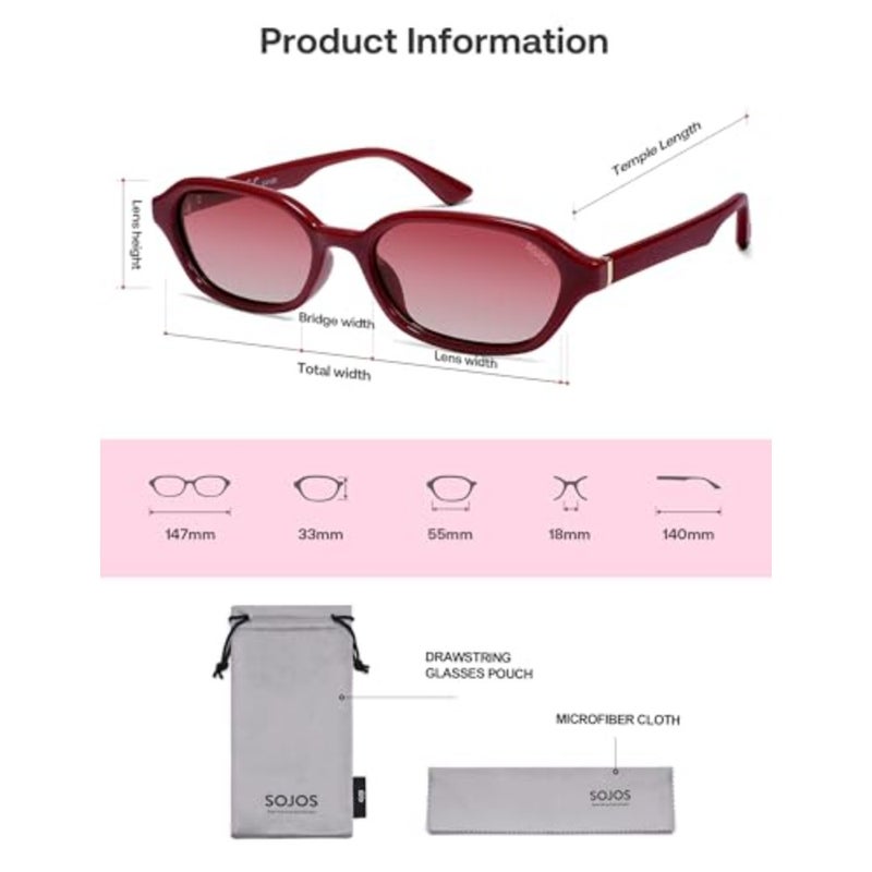 Retro Rectangle Polarized Sunglasses for Women Men Trendy Hexagon Narrow Chic Y2K Sunnies SJ2629 - Image 5
