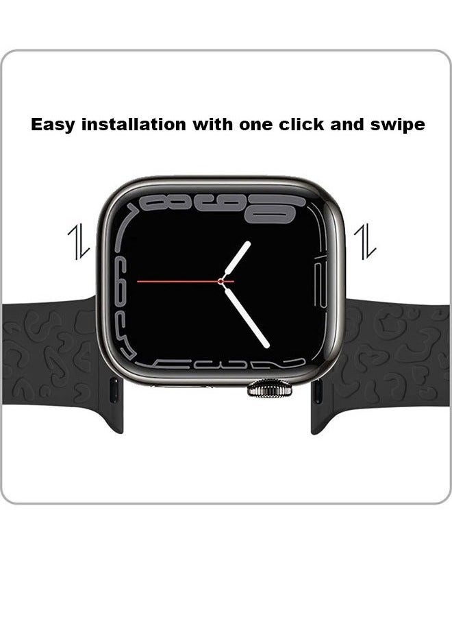 Apple Watch Band, Comfortable Daily Wear (42mm/44mm/45mm), Fashionable High Quality Black and White Color Blocking 1pc - Image 2