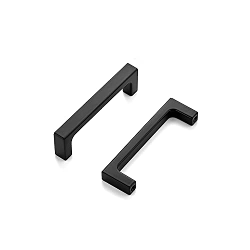 Ravinte 40 Pack 3 Inch Hole Centers Matte Black Cabinet Pulls Handles Solid Drawer Pulls Kitchen Hardware Flat Black Square Bar Handles - Image 1