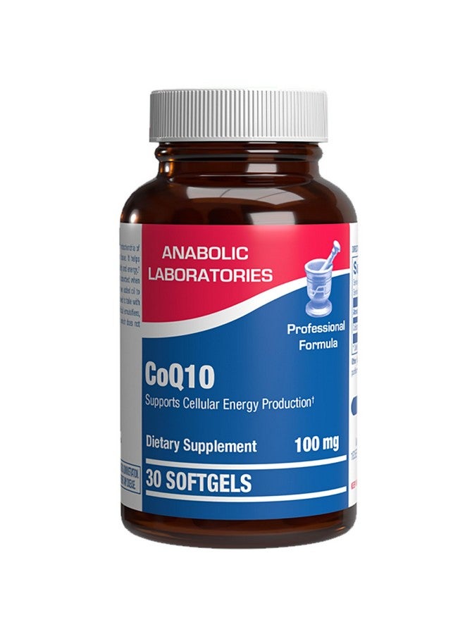 Anabolic Laboratories High Absorption CoQ10 100mg Softgels - Clinical Formula Coenzyme Q10 100mg for Skin Heart Energy Antioxidant and Brain Support - Easy to Swallow - Made in The USA in cGMP Facilities - 30 Servings - Image 1
