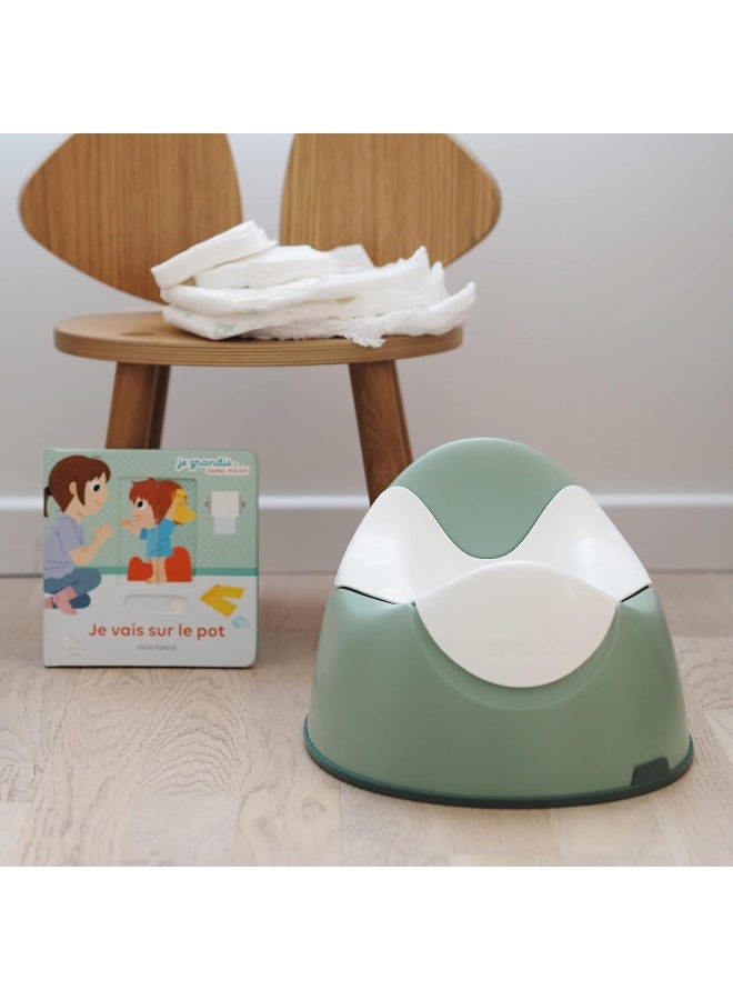 BEABA Béaba Ergonomic Training Potty, Provides Comfort and Support, Lightweight & Portable Potty for Potty Training, Potty Training Seat, Compact Toddler Potty (Sage) - Image 5