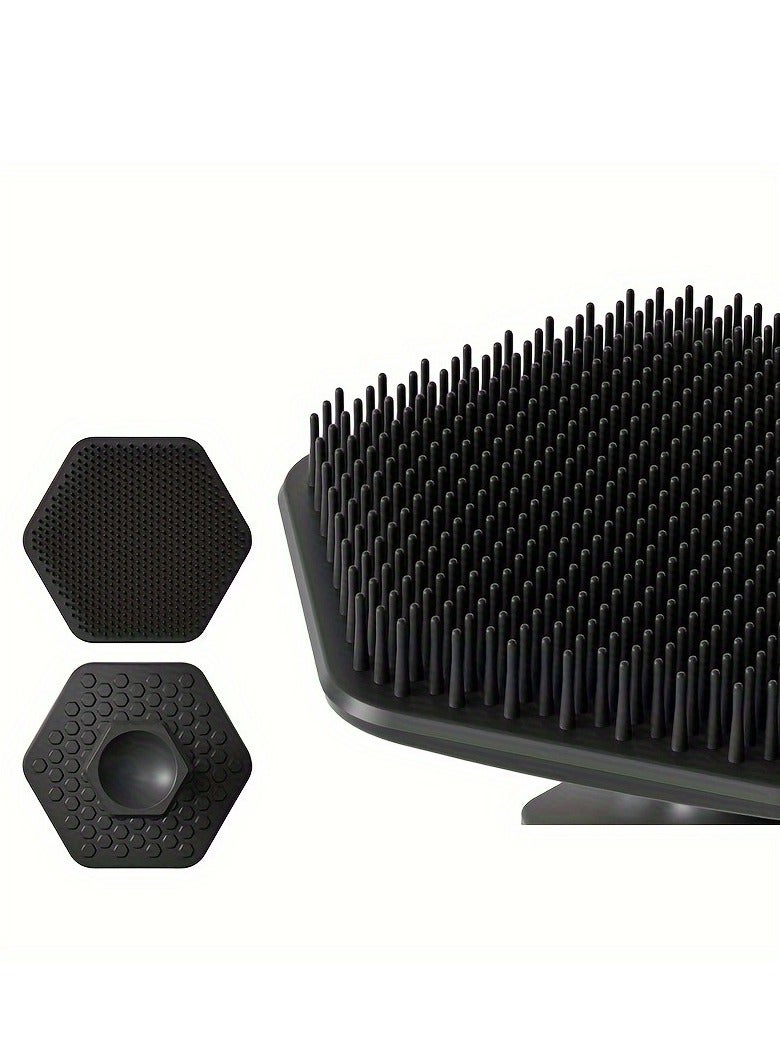 Generic 1pc Silicone Face Scrubber For Men, Gentle Exfoliator Pad & Massager, Facial Cleansing/Wash Brush - Removes Dead & Dry Skin  - Image 4