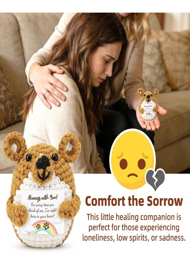 Oiiyee Emotional Support Crochet - Always with You, Dog Memorial Gifts for Loss of Dog Sympathy, Pet Memorial, Comfort Gifts for Women, Best Friend, Sister, Loved one, Daughter (Corgi) - Image 3