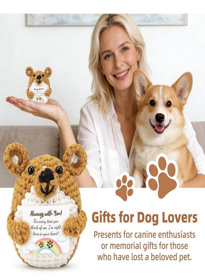 Oiiyee Emotional Support Crochet - Always with You, Dog Memorial Gifts for Loss of Dog Sympathy, Pet Memorial, Comfort Gifts for Women, Best Friend, Sister, Loved one, Daughter (Corgi) - Image 2