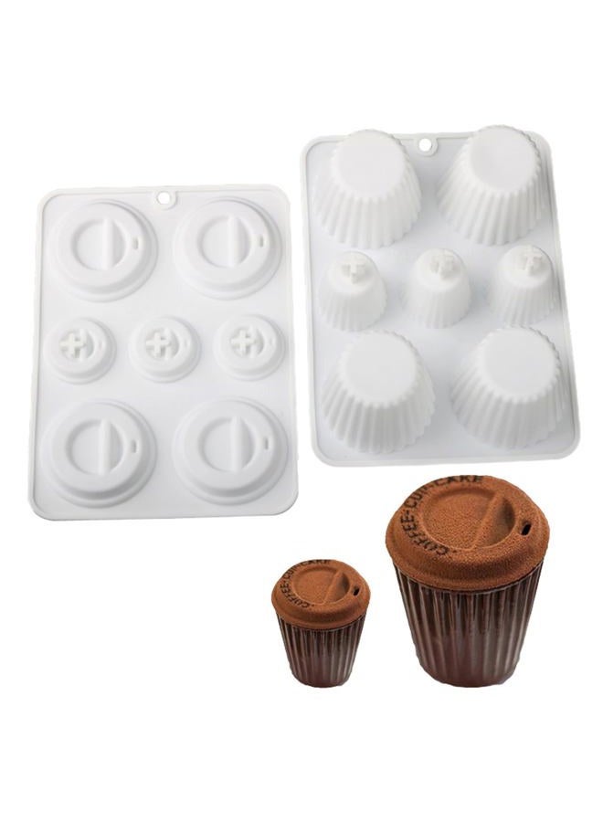 Aringfes Silicone Baking Molds Set, Cupcake Muffin Mold and Cake Moulds, 2 Pieces - Image 1