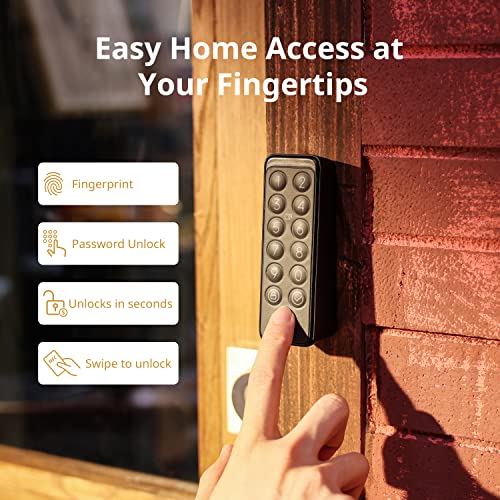 SwitchBot Smart Keypad Touch for SwitchBot Lock, Fingerprint Keyless Home Entry, IP65 Waterproof, Supports Virtual Passwords for Home Security(Only Works for SwicthBot) - Image 2