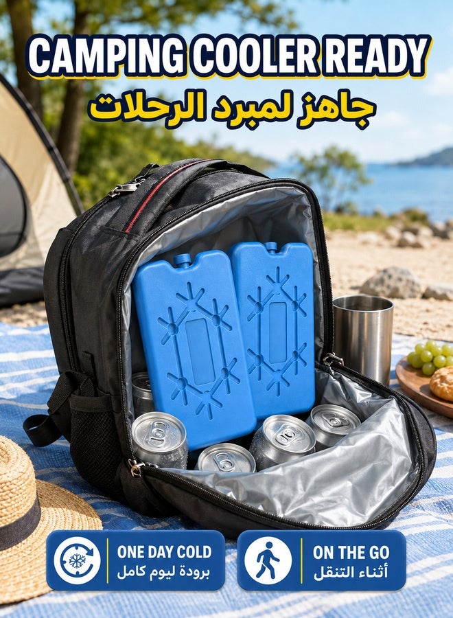 XiuWoo 4 Pcs Ice Packs for Lunch Box, Reusable Ultra Thin Freezer Packs Long Lasting for Coolers, Cooler Bag for Work, School, Picnic or Camping Keep Food Fresh Lightweight Design for Easy Carrying - Image 5