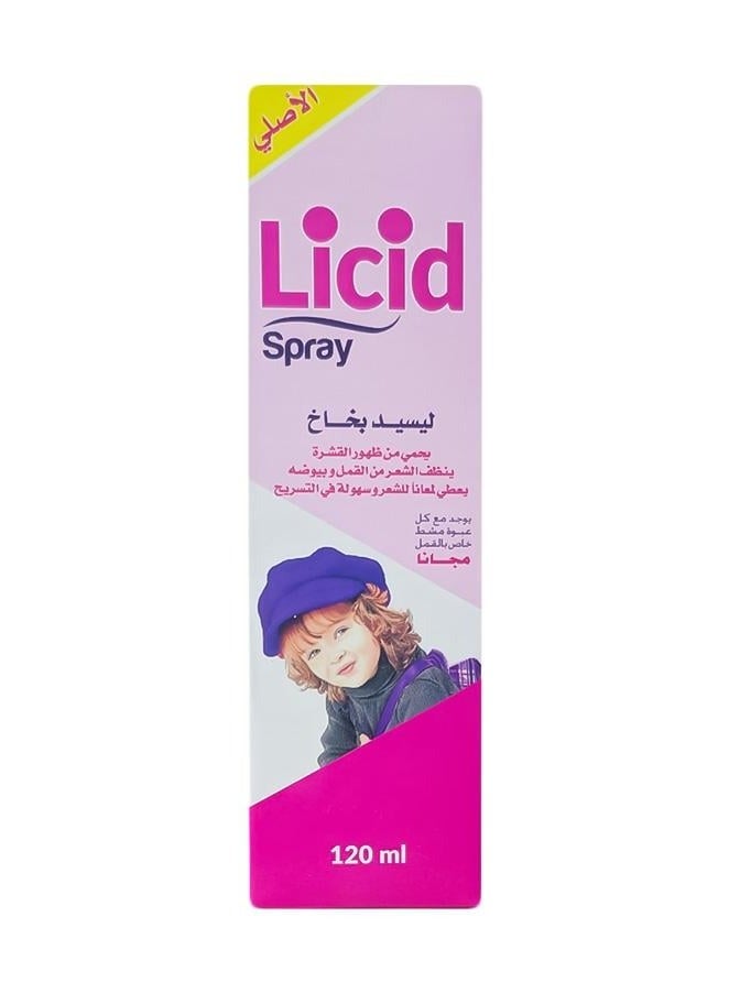Licid Lice and Dandruff Control Spray with Comb - 120 ml - Image 1