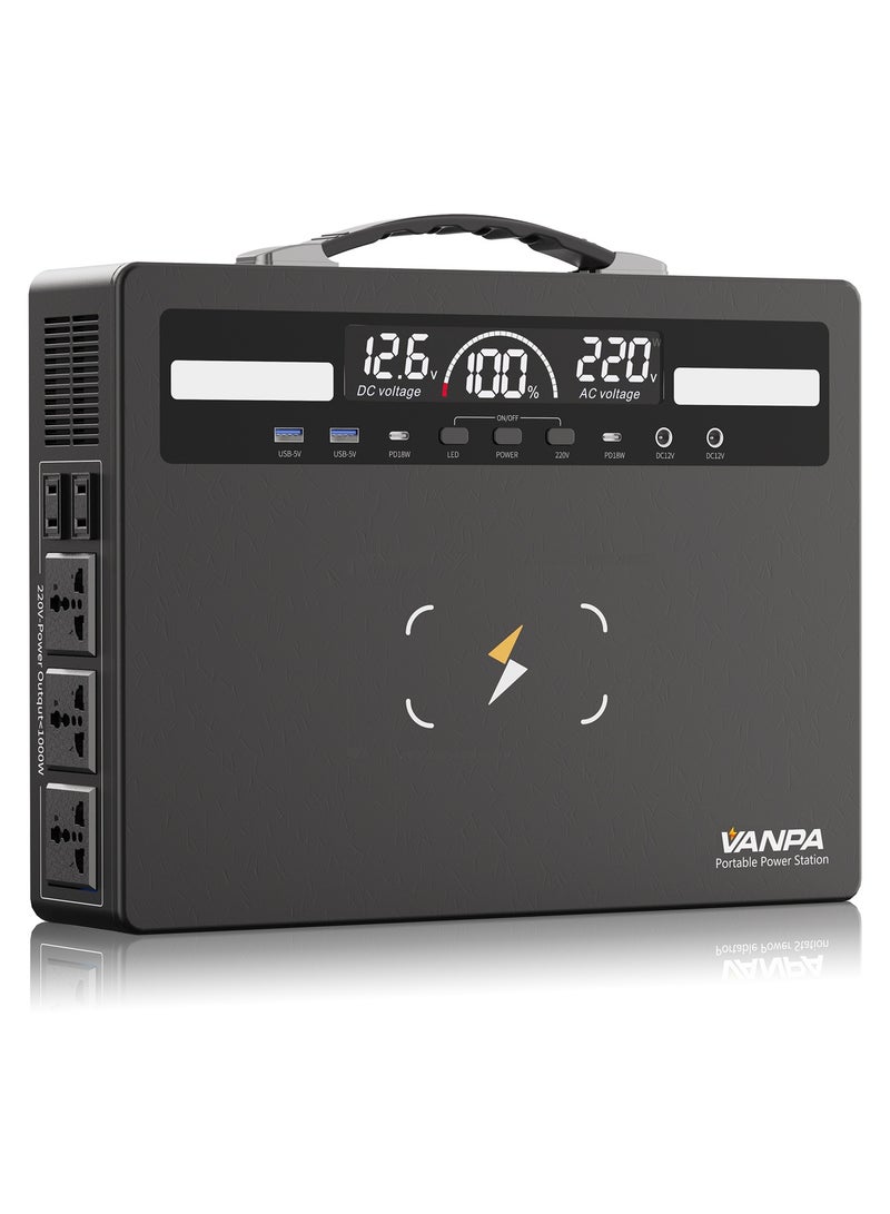 فانپا محطة طاقة محمولة 1000 واط 720 واط في الساعة بطارية ليثيوم موجة جيبية نقية AC 220 فولت إخراج احتياطي مولد الطاقة الشمسية Powerbank للتخييم - Image 1