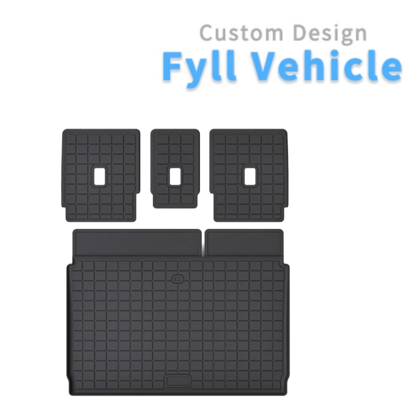 WAYIDSS Cargo Mat with Backrest Protection for 2025 Ford Expedition MAX, TPE All Weather Protection Cargo Liner with Velcro Rear Seats Backrest car Accessories-Black - Image 4