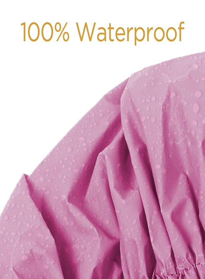 Donna غطاء دش دونا للنساء قابل لإعادة الاستخدام مقاوم للماء ملحقات السفر للنساء سبا كبير جداً، 1 قطعة (وردي) - Image 2