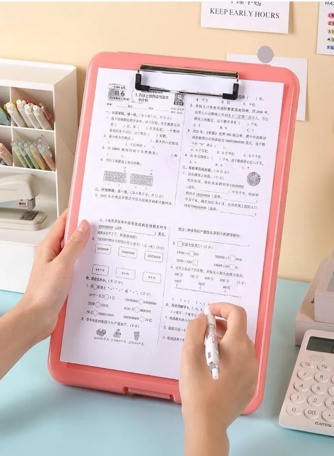 EXPORTTANZA A4 Clipboards File Cover Folder Clip Clamp Binder Organizer Case File Box Waterproof Type Clipboard Box File with Storage Document case with Clip Writing Drawing Office - Image 5