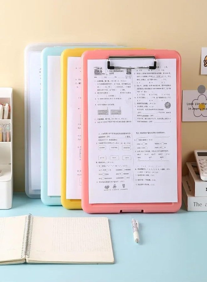 EXPORTTANZA A4 Clipboards File Cover Folder Clip Clamp Binder Organizer Case File Box Waterproof Type Clipboard Box File with Storage Document case with Clip Writing Drawing Office - Image 2