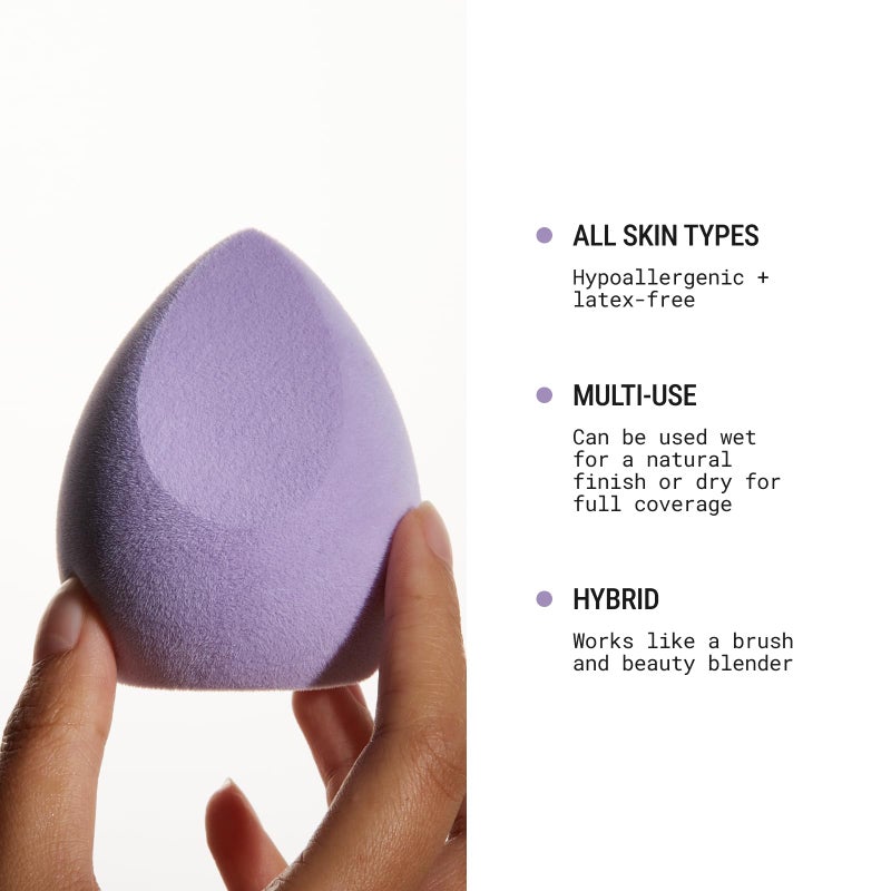 JUNO & Co. Microfiber Makeup Sponge, Dual Layer Technology for Full Coverage Flawless Makeup Blender for Foundation, Powder and Cream (Lavender Style and Purple Color) - Image 3