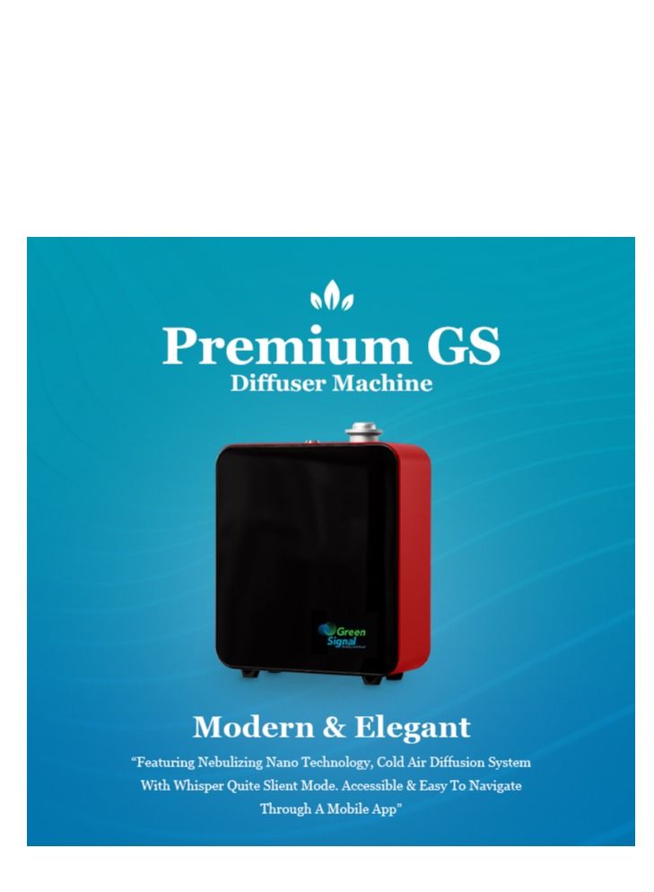 Green Signal Premium Aroma Oil Diffuser Fragrance Machine - Bluetooth - Mini (Red) | Wall-Mount/Tabletop/HVAC | App Control | 24/7 Operation | For Aroma & Essential Oils | Covers up to 600m³  - Image 3