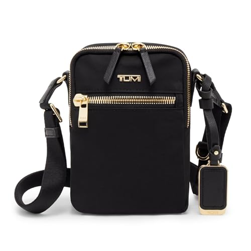 TUMI - Voyageur Persia Crossbody - Nylon Crossbody Travel Shoulder Bag for Women & Men - Stain- & Water-Resistant Fabric - Black & Gold - Image 1