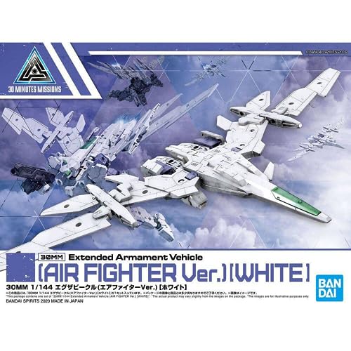 BANDAI SPIRITS Bandai Hobby 30 Minute Missions 01 Air Fighter White Bandai Spirits 30MM 1144 Model Kit Extended Armament Vehicle - Image 1