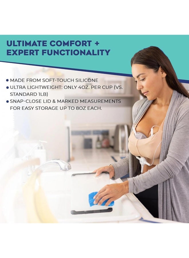 BabyBuddha Hands-Free Collection Cups – Wearable, Lightweight & Hospital-Grade Pumping (2-Pack, 22–24mm) - Image 2