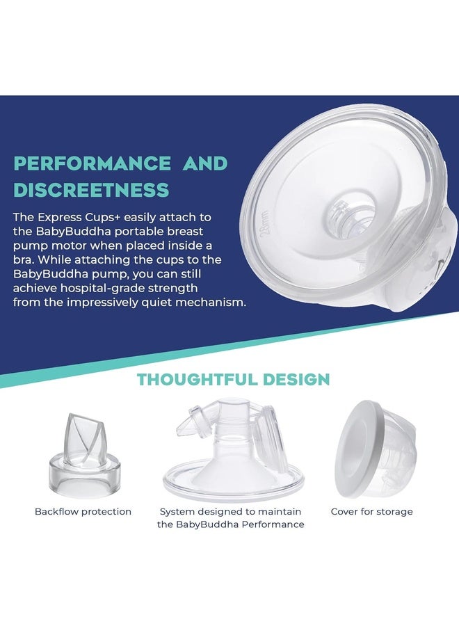 BabyBuddha Hands-Free Collection Cups – Wearable, Lightweight & Hospital-Grade Pumping (2-Pack, 22–24mm) - Image 5