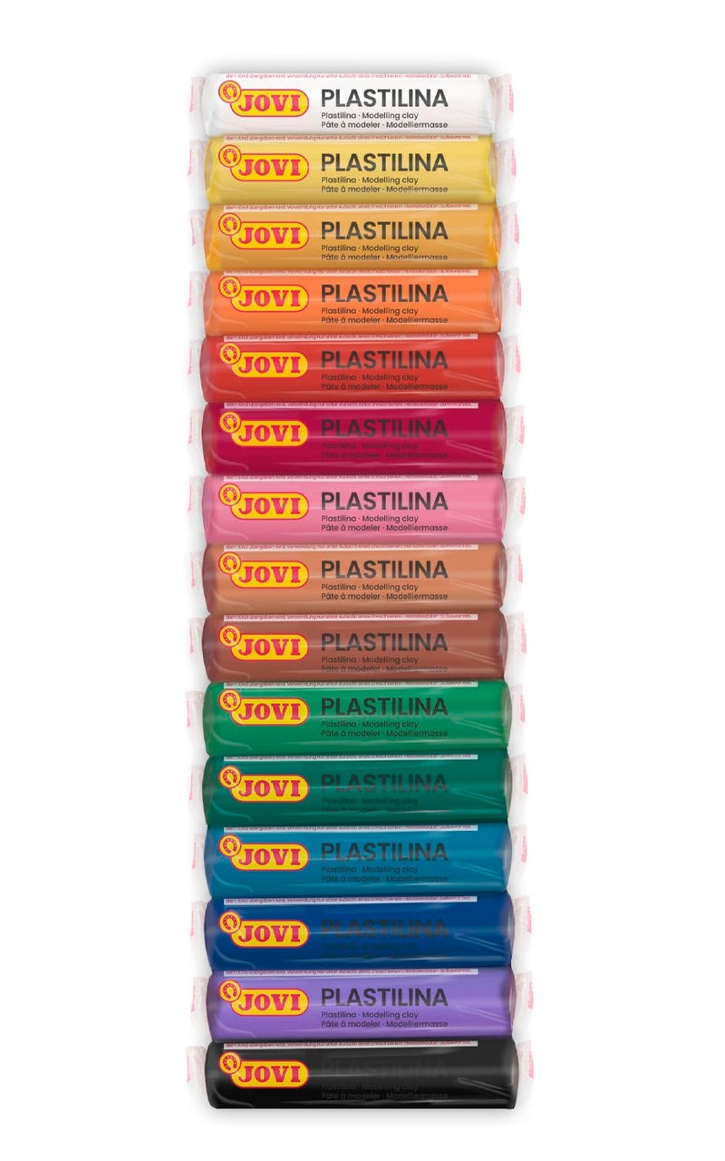 Jovi Plastilina Vegetable Based Non Hardening Modelling Clay Assorted 15 Color Sticks of 15 gm Each - Image 2
