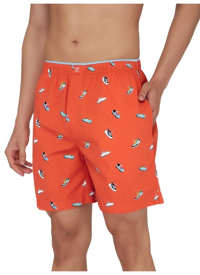 XYXX - XYXX Men's Cotton Boxer Shorts (Pack of 1) (XYBOX51L_Shoes_Orange_L) - Image 1