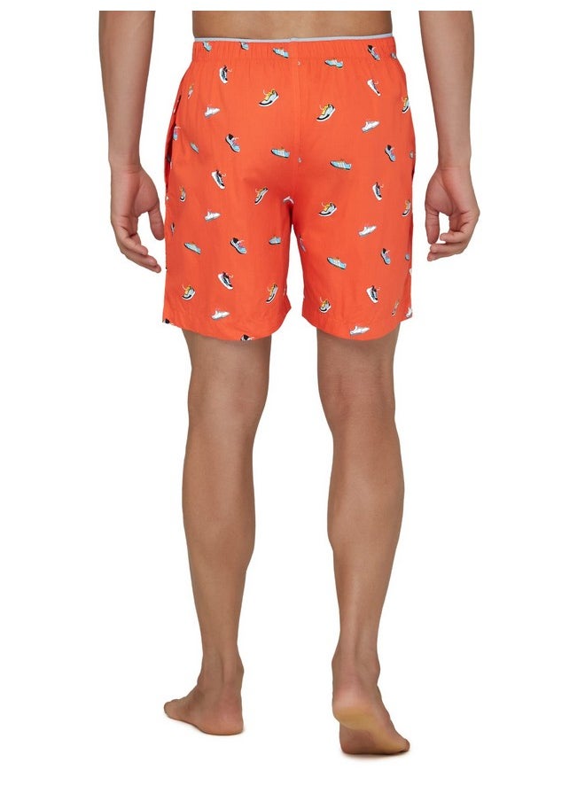 XYXX - XYXX Men's Cotton Boxer Shorts (Pack of 1) (XYBOX51L_Shoes_Orange_L) - Image 1