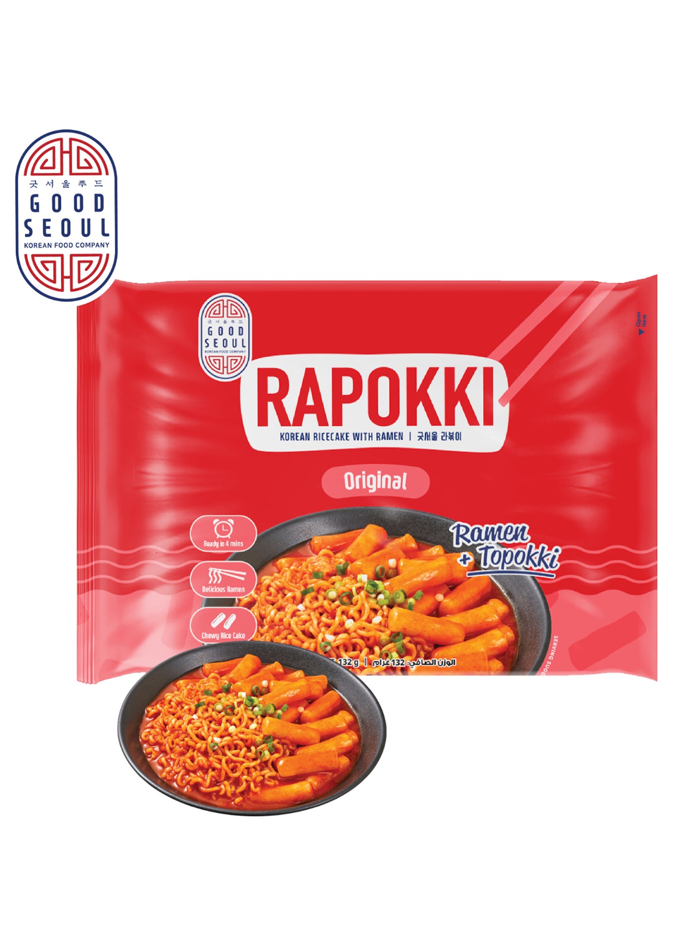 Good Seoul Original Rapokki Korean Rice Cake With Ramen