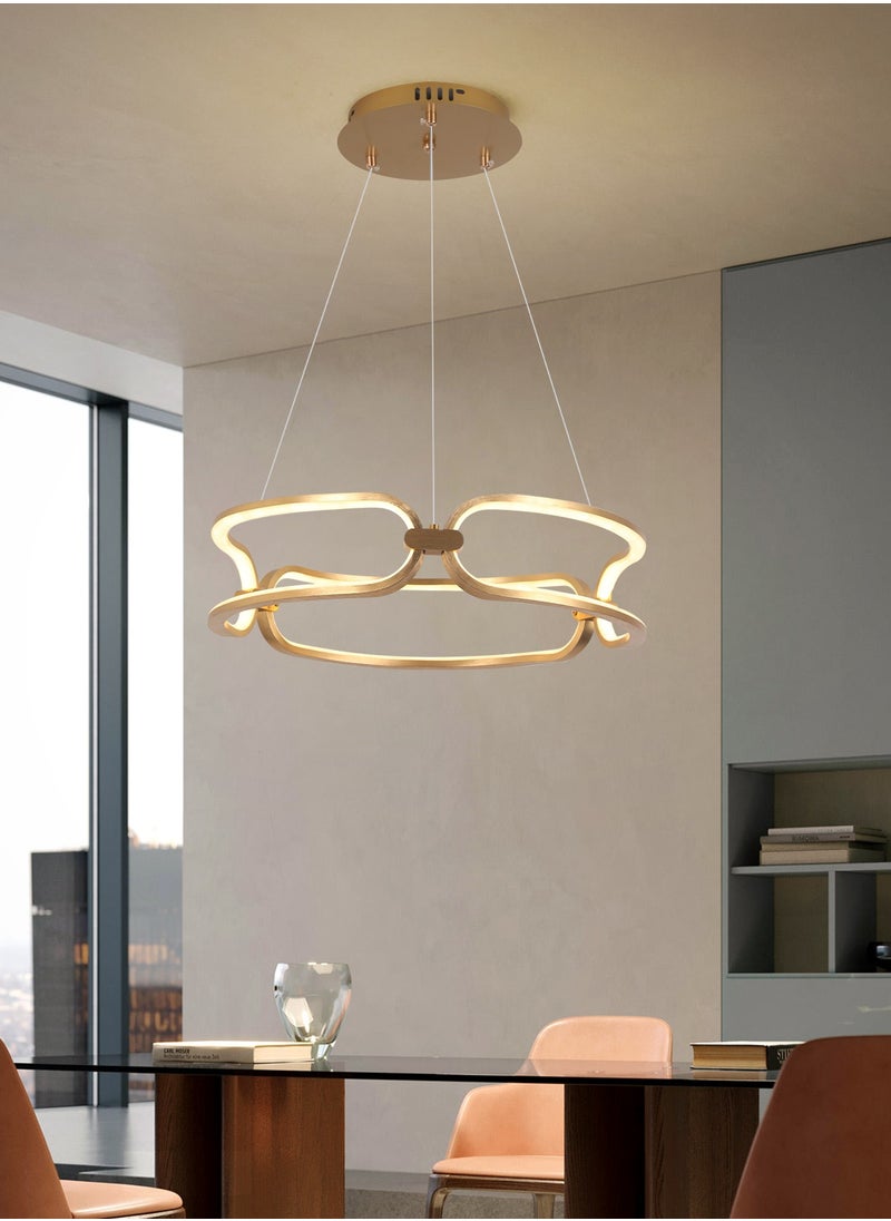 YATAI LIGHTING Modern Gold Chandelier Dining Room, Ring Chandelier for Dining Room Table, Kitchen Island Table, 54W Adjustable Height Adjustable Color Temperature Chandelier Lamp  - Image 5