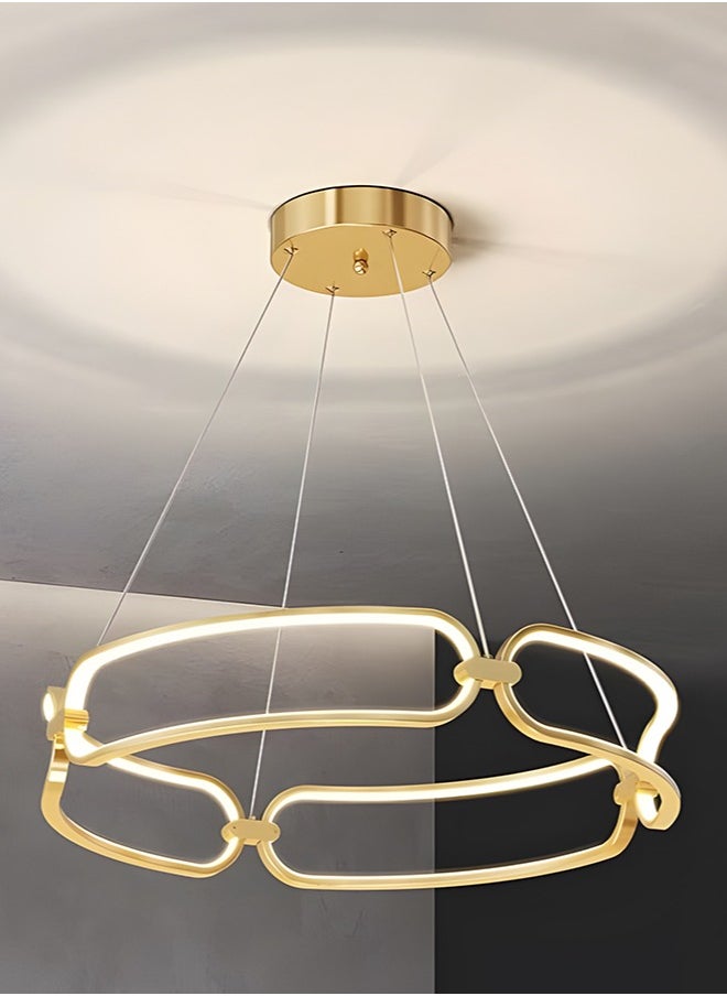 YATAI LIGHTING Modern Gold Chandelier Dining Room, Ring Chandelier for Dining Room Table, Kitchen Island Table, 54W Adjustable Height Adjustable Color Temperature Chandelier Lamp  - Image 1