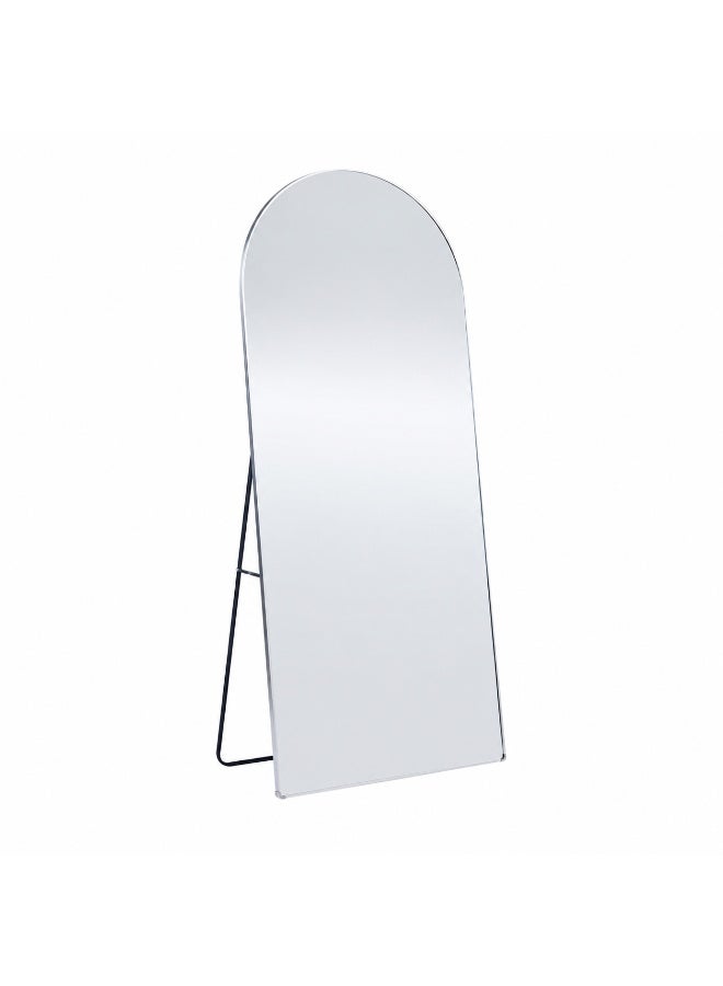 alsaada home Full-Length Free Standing Floor Mirror with Wheels & Metal Frame, 180x80 cm - SILVER - Image 1