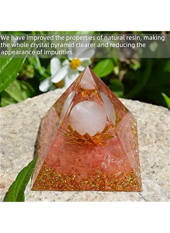 Generic Orgone Pyramid Flower of Life Orgonite Rose Quartz Healing Crystal Pyramid Chakra Reiki Positive Energy Generator for Reduce Stress Promote Relationships and Bring Success Spiritual Gift  - Image 5
