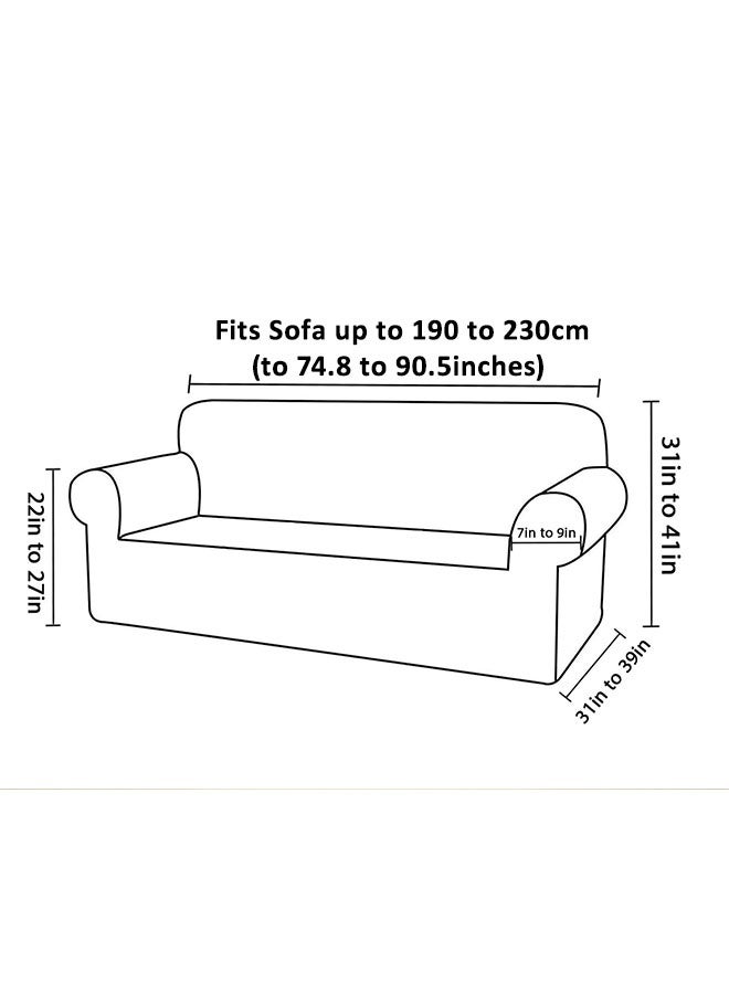 MLADEN 1/2/3/4 Seater Sofa Slipcover Seersaucker Stretch Couch Cover,Universal Fully-enclosed Sofa Slipcover Reversible Sofa Cover, High Elastic Couch Cover Chair Furniture Protector Cover - Image 2