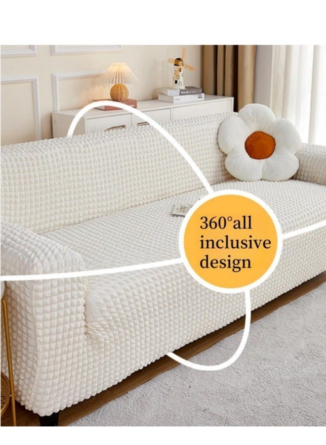 MLADEN 1/2/3/4 Seater Sofa Slipcover Seersaucker Stretch Couch Cover,Universal Fully-enclosed Sofa Slipcover Reversible Sofa Cover, High Elastic Couch Cover Chair Furniture Protector Cover - Image 5