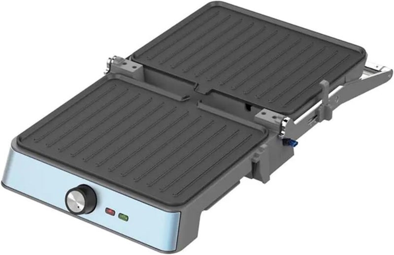 ويستنجهاوس شواية ويستنجهاوس الأمريكية من سلسلة الطراز الرترو (Westinghouse USA Retro Series Contact Grill) – مقاسات 290 × 240 مم – لون أزرق | قوة 2200 واط، إمكانية فتح الشواية بزاوية 180 درجة، تحكم في درجة الحرارة والارتفاع، ألواح غير لاصق�� (نسخة KSA) – ضمان لمدة سنتين - Image 3