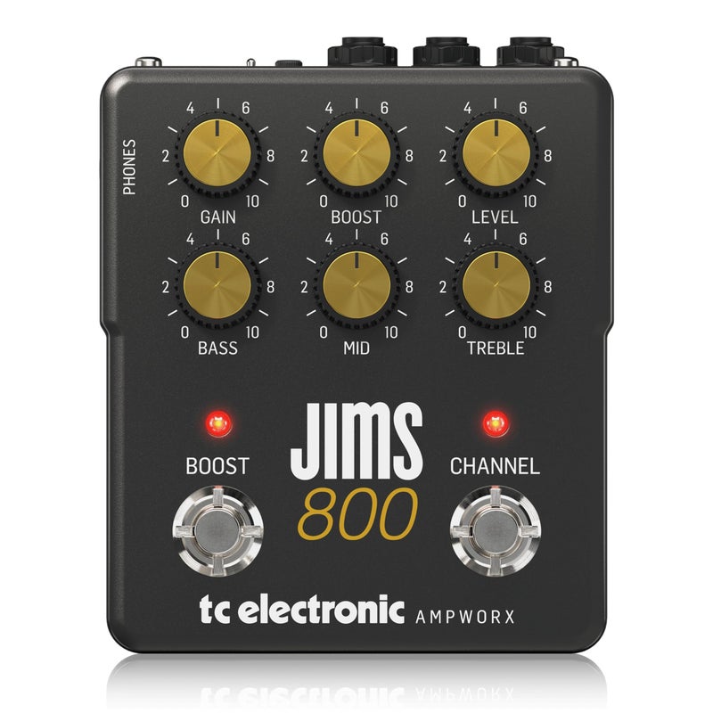 TC Electronic JIMS 800 PREAMP Guitar Pedal TwinChannel Guitar Preamp with Independent Channel Controls PrePost Boost Dedicated Outputs for DI and Headphones - Image 2
