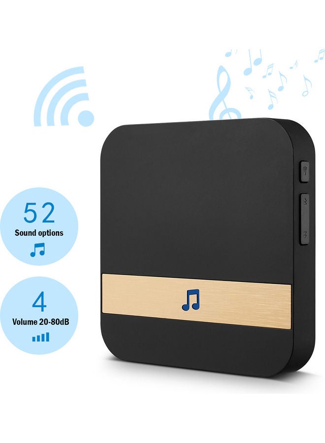 NIBEMINENT 52-Melodies Wirelessly Doorbell Chime Home Ding-Dong Alarm Black 9.5 x 7.00 9.50cm  - Image 5