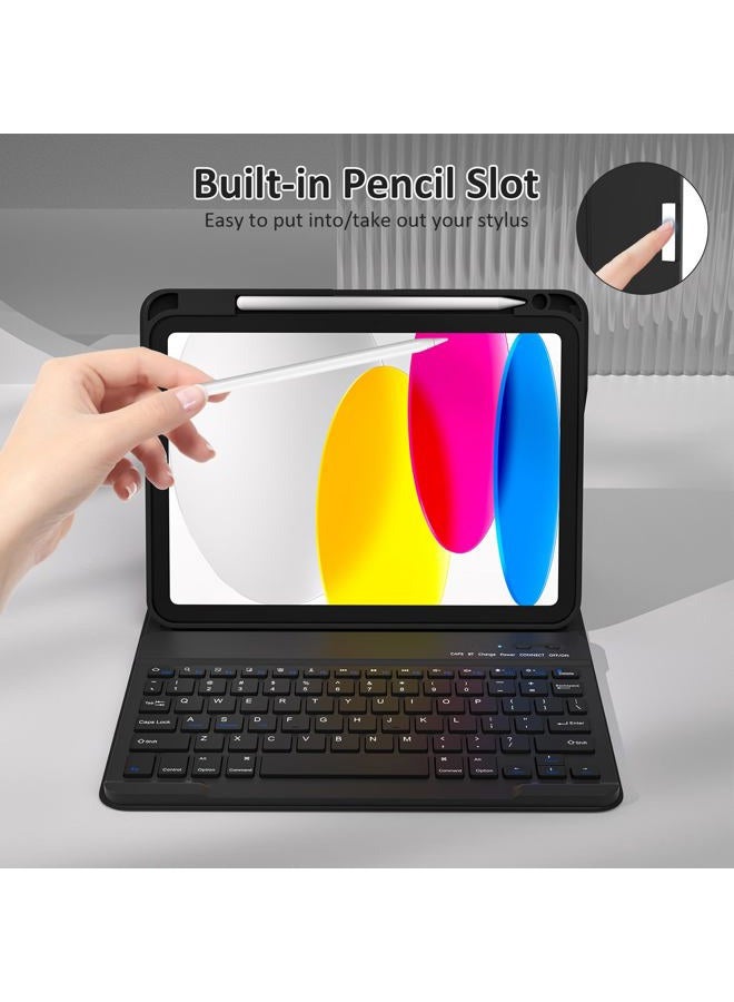KBCASE for iPad 11th/10th Generation Case with Keyboard, Detachable Wireless Keyboard Case with Pencil Holder for iPad A16 11 inch 2025/10th Gen 10.9 inch 2022 (Black) - Image 5