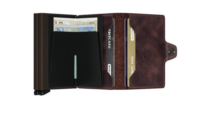 Secrid Twin Wallet, Vintage Chocolate, Genuine Leather with RFID Protecton, Holds up to 16 Cards - Image 3