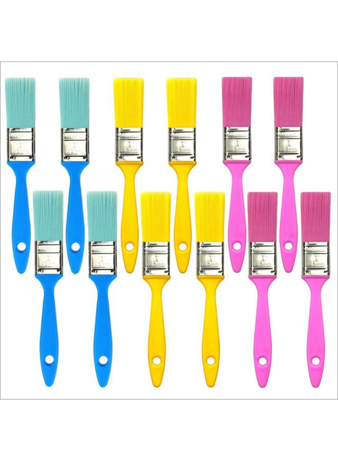 Greatandrew 12 Piece 1 inch Premium Multi Use SRT bristles Paint Brushes,Paint Brushes for Kids,Paint Brushes,Touch up Paint Brush,paintbrushes,Artist Paint Brush,Artist Paint Brushes,School,Office - Image 4