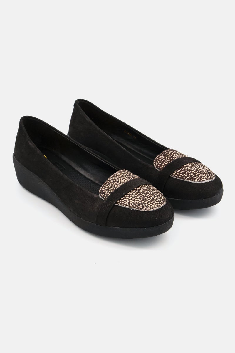 FitFlop Women Slip On Casual Loafer Shoes, Black - Image 1