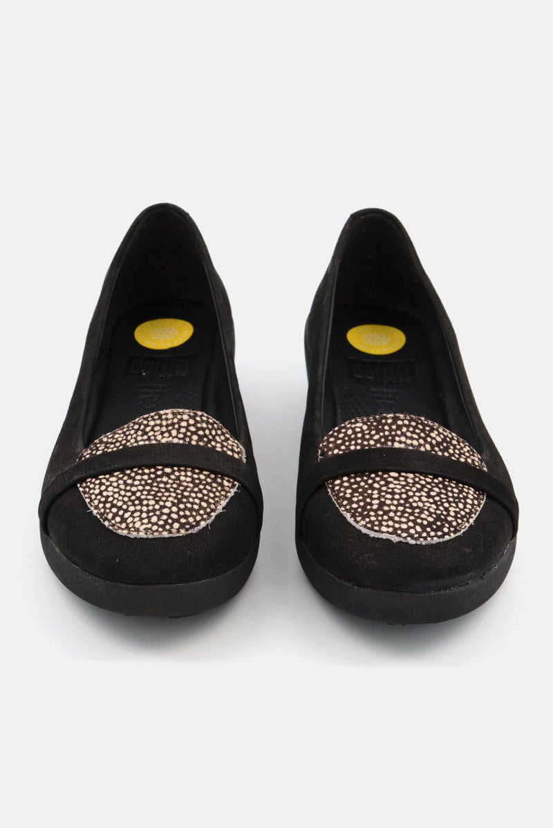FitFlop Women Slip On Casual Loafer Shoes, Black - Image 2