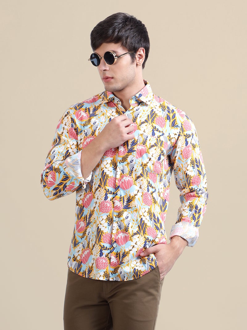 AMSWAN-MENS-FLORAL-PRINT-RAYON-SHIRT - Image 3