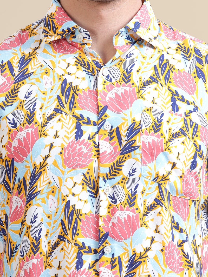 AMSWAN-MENS-FLORAL-PRINT-RAYON-SHIRT - Image 5