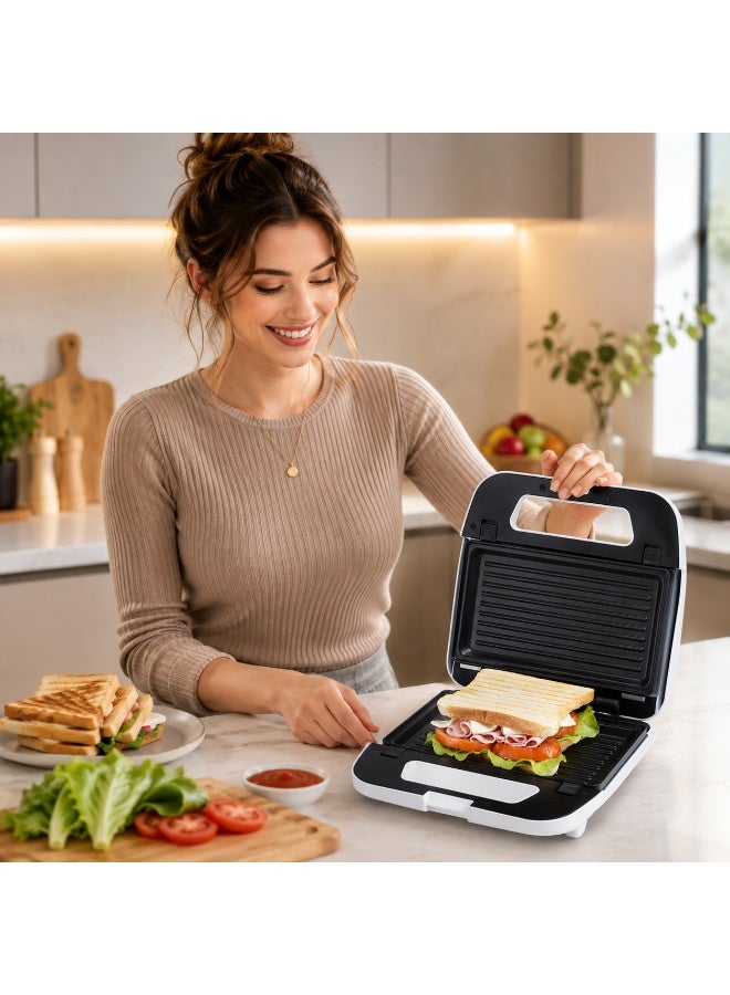 كينوود ماكينة تحضير الساندويتشات 2 في 1 شريحتين 750 W SMP02.000WH أبيض - Image 3