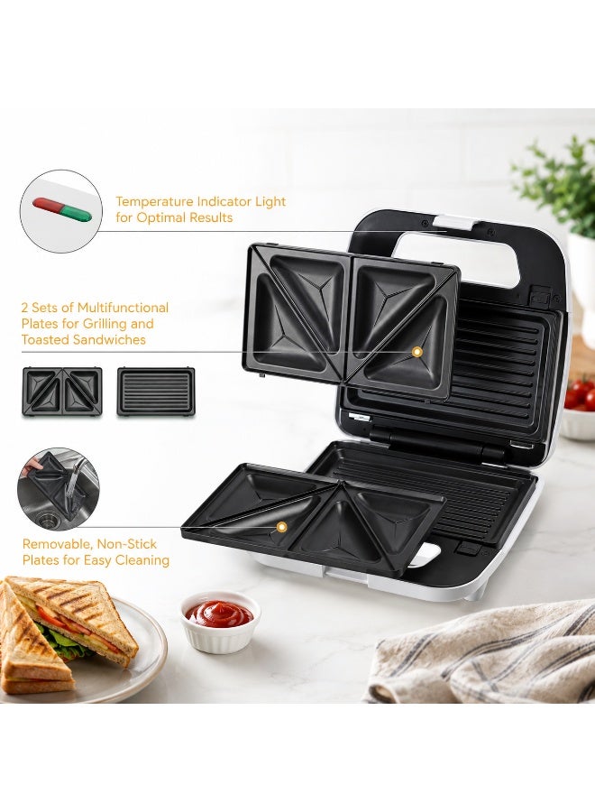 كينوود ماكينة تحضير الساندويتشات 2 في 1 شريحتين 750 W SMP02.000WH أبيض - Image 5